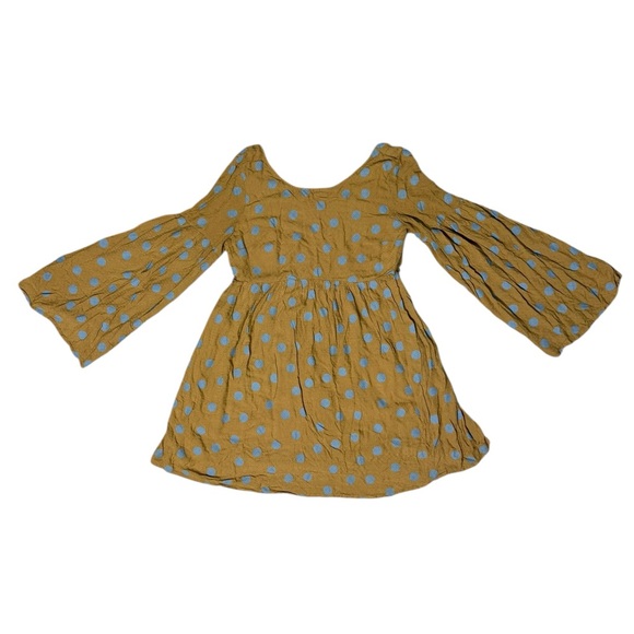 Free People Dresses & Skirts - Free People Mustard and Blue Dress Size Medium